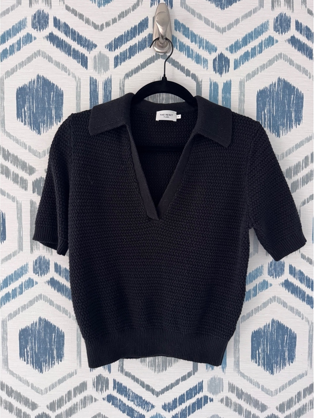 The Reset R Label Open Knit Top